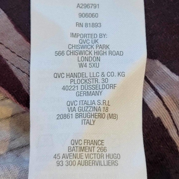 LOGO by Lori Goldstein Women's 3X Purple Striped Long Sleeve Scoop Neck Knit Top - Picture 8 of 9